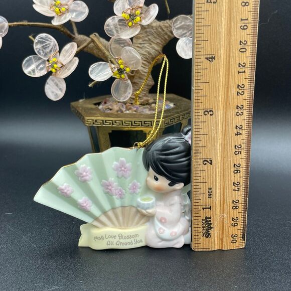 Precious Moments Porcelain Ornament May Love Blossom All Around You Girl Japan - Picture 8 of 9